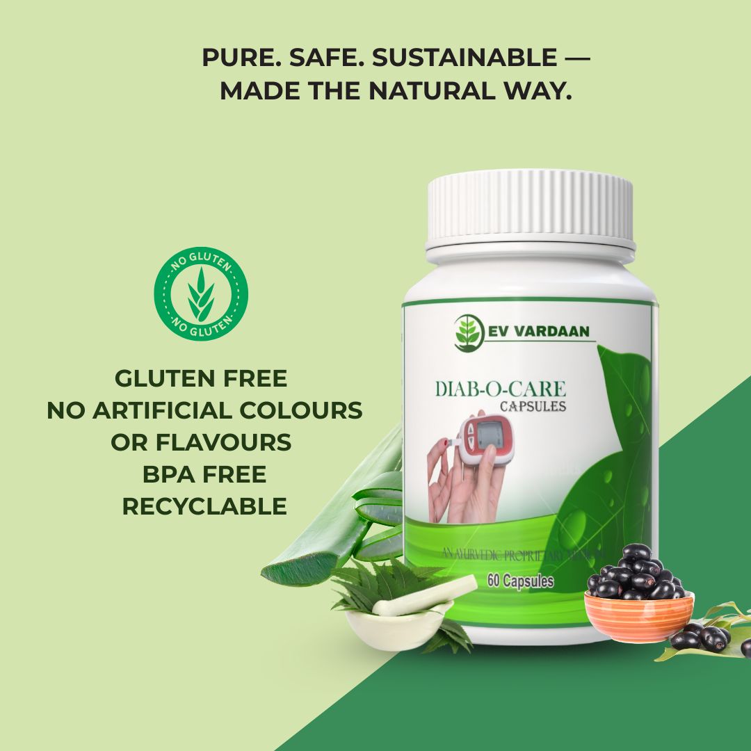 Diab O Care Capsules | Herbal Blood Sugar Support Capsules for Diabetes Management – 60 Capsules