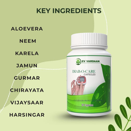 Diab O Care Capsules | Herbal Blood Sugar Support Capsules for Diabetes Management – 60 Capsules