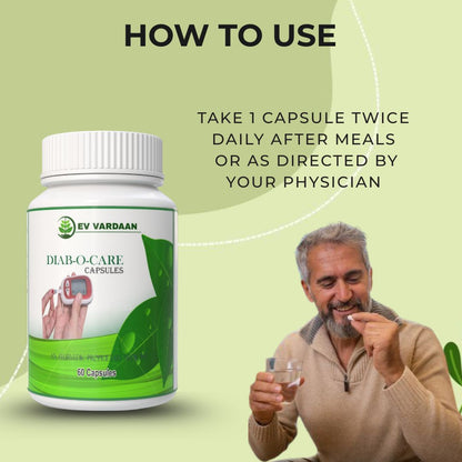 Diab O Care Capsules | Herbal Blood Sugar Support Capsules for Diabetes Management – 60 Capsules
