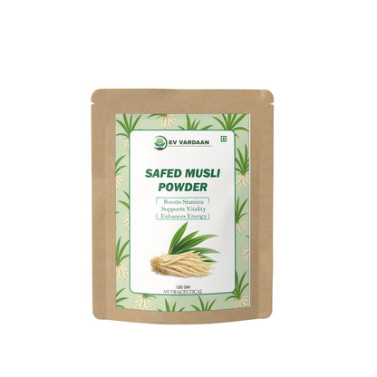 Safed Musli Powder | Ayurvedic Herbal Vitality & Wellness Support Powder – 100gm