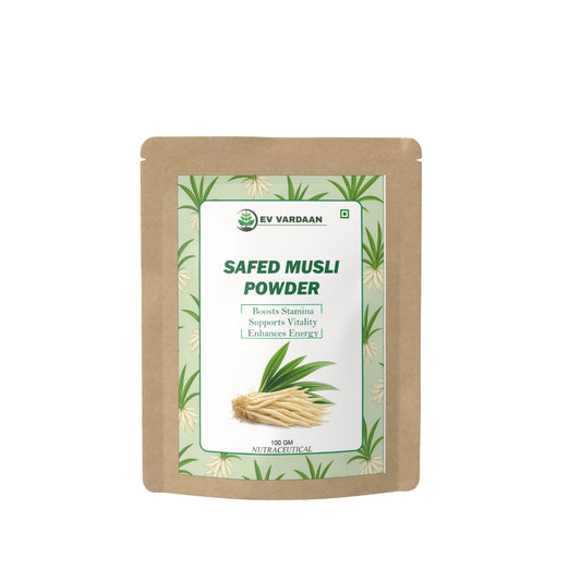Safed Musli Powder | Ayurvedic Herbal Vitality & Wellness Support Powder – 100gm