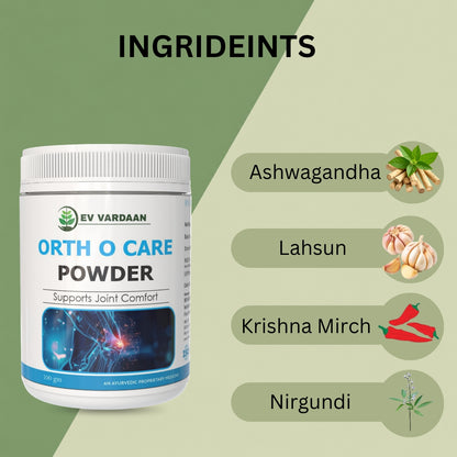 Orth O Care Powder | Ayurvedic Joint & Bone Wellness Support Powder – 100gm