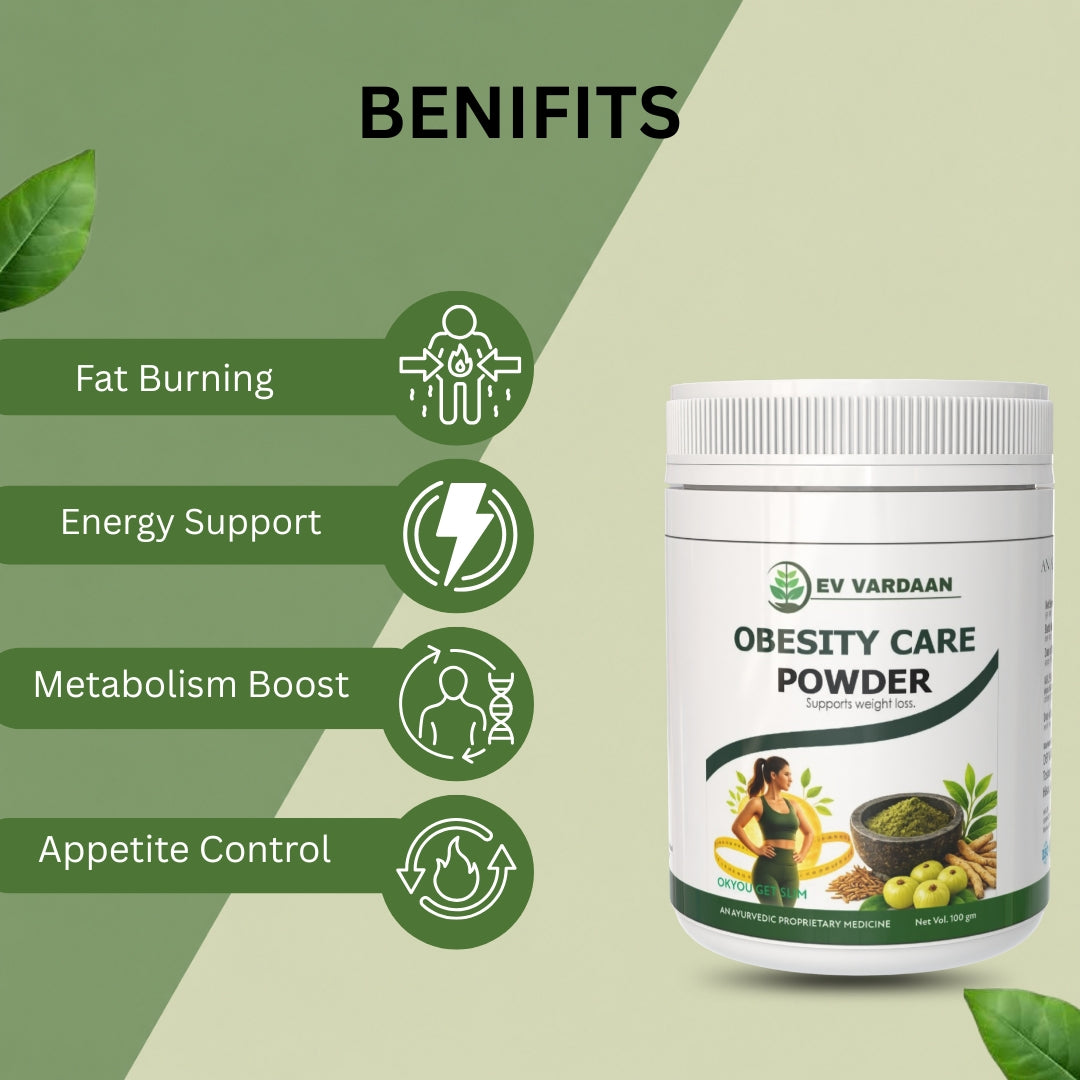 Obesity Care Powder | Ayurvedic Herbal Weight Management Support Powder – 100gm