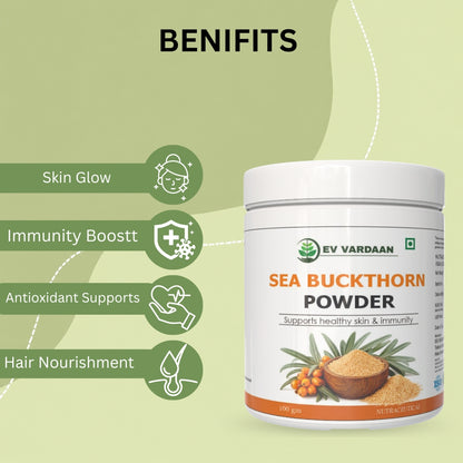 SeaBuckthorn Powder | Herbal Antioxidant & Daily Wellness Support Powder – 100gm
