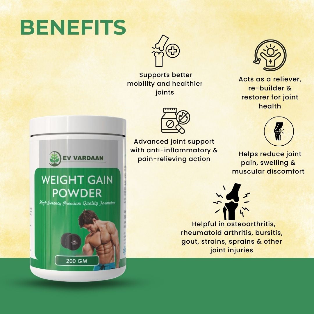 Herbal Weight Gain Powder for Healthy Weight Increase & Strength – 200 gm