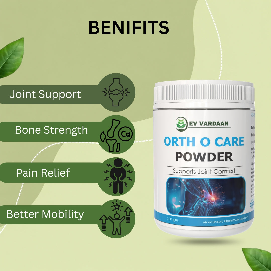 Orth O Care Powder | Ayurvedic Joint & Bone Wellness Support Powder – 100gm