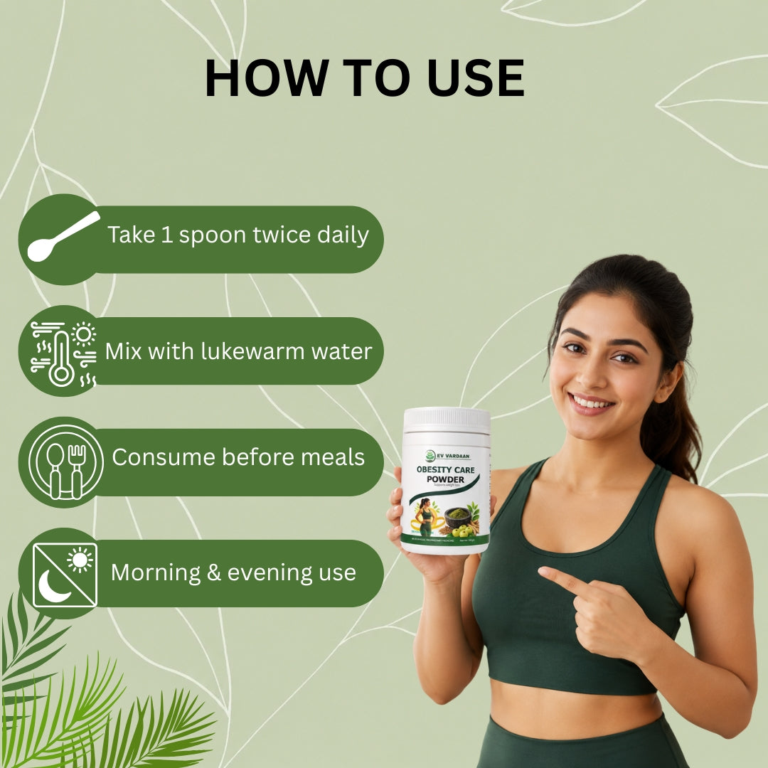 Obesity Care Powder | Ayurvedic Herbal Weight Management Support Powder – 100gm