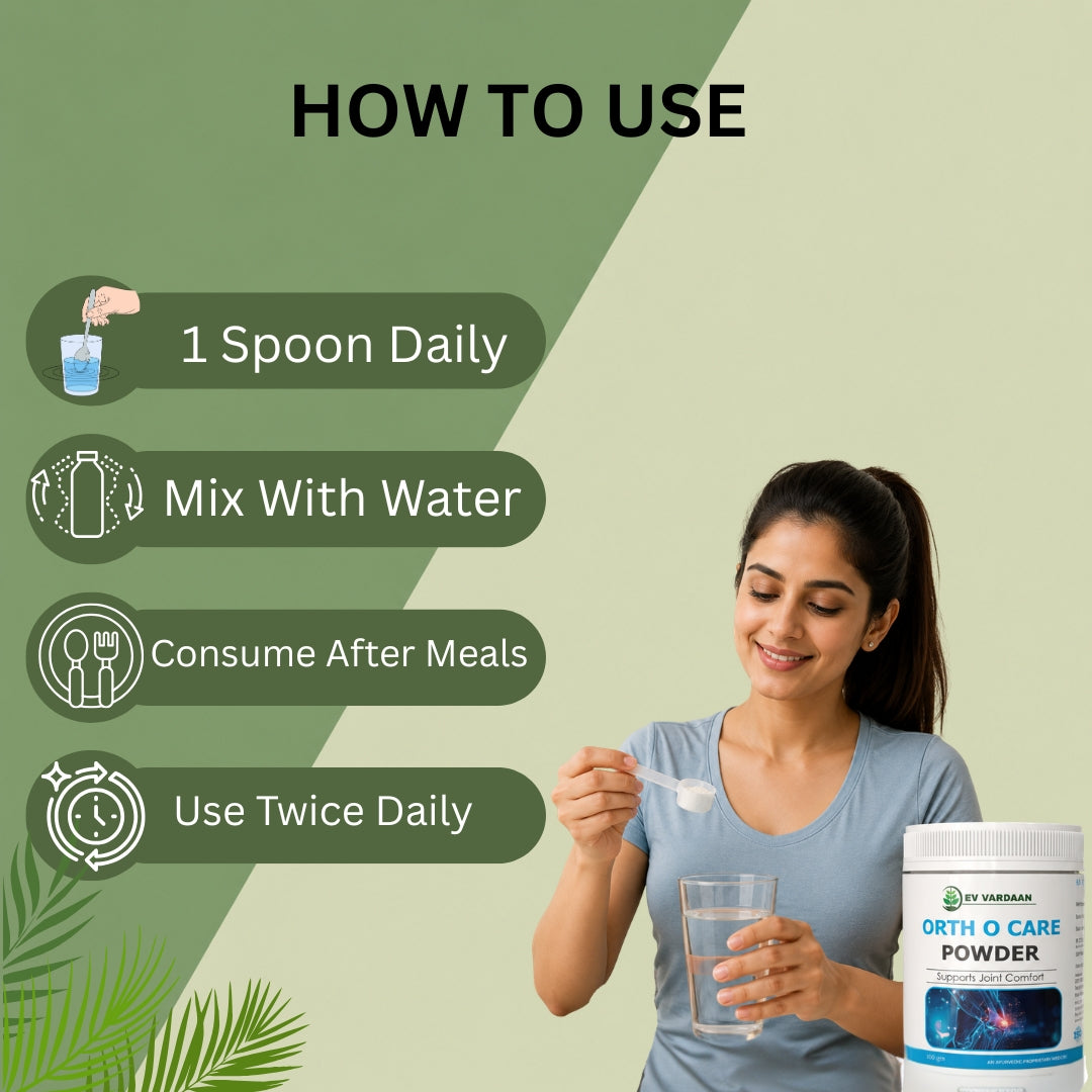 Orth O Care Powder | Ayurvedic Joint & Bone Wellness Support Powder – 100gm
