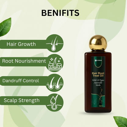 Hair Root Treat Oil | Ayurvedic Herbal Hair Care Oil for Strong & Healthy Hair – 100ml