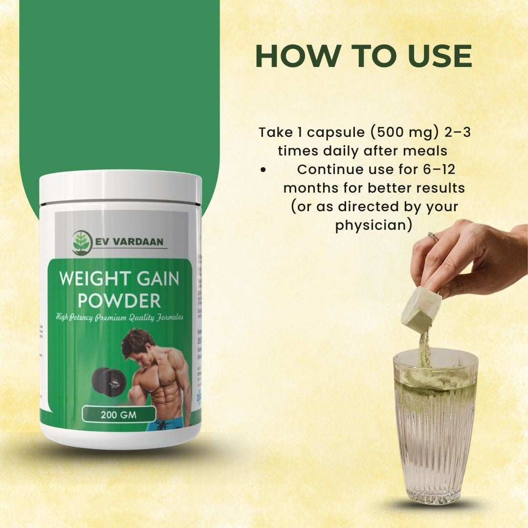 Herbal Weight Gain Powder for Healthy Weight Increase & Strength – 200 gm