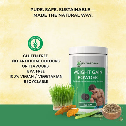 Herbal Weight Gain Powder for Healthy Weight Increase & Strength – 200 gm